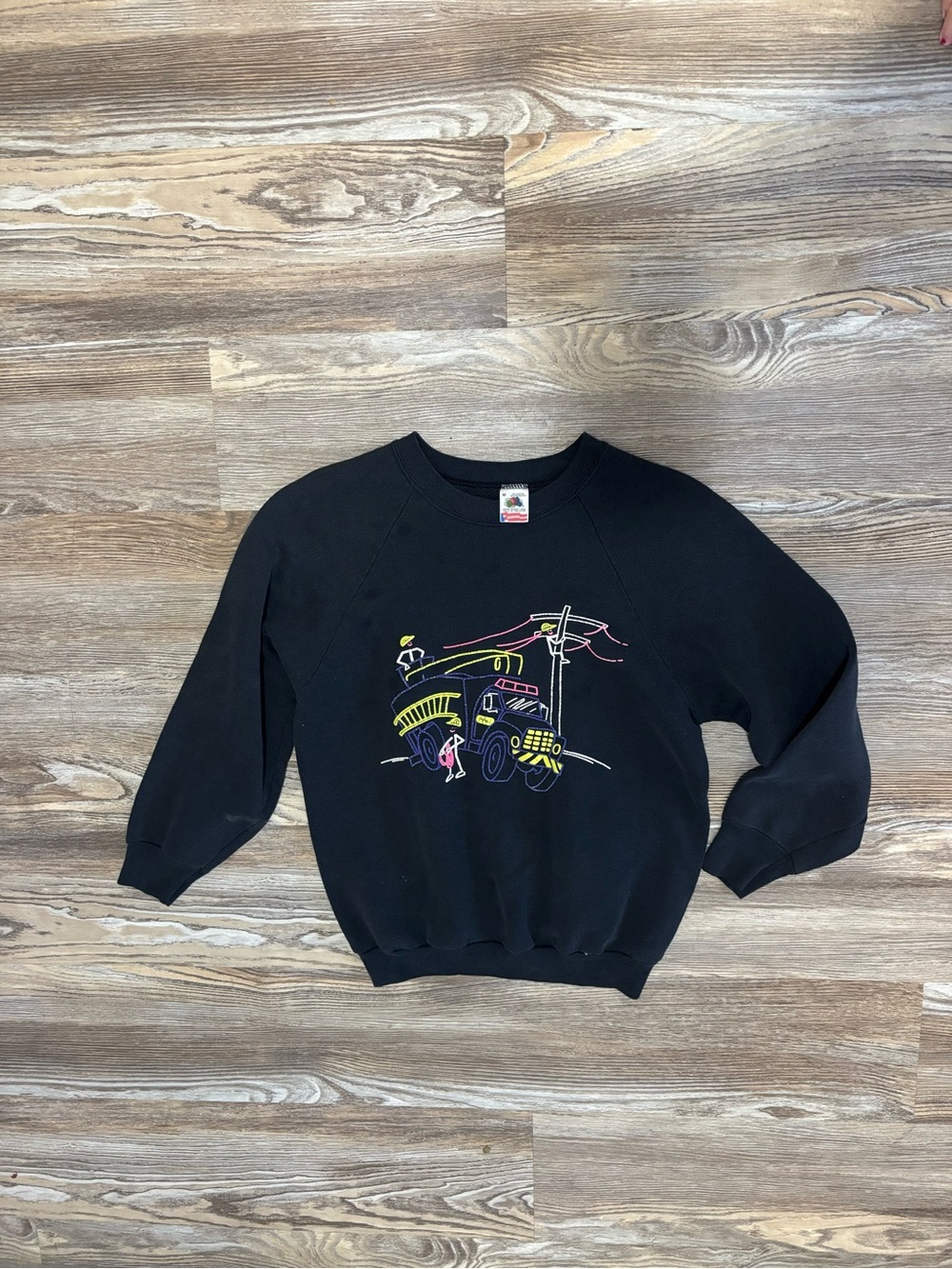 Vintage Lineman Neon Crewneck - M
